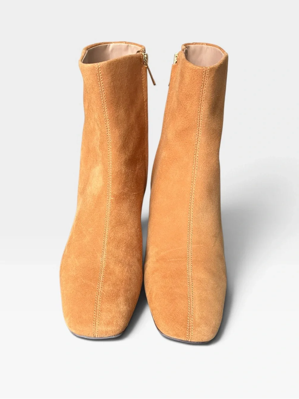 Sam Edelman Paige Ankle Boots Block Heel Suede Spiced Pecan Women’s 9